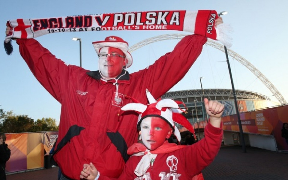 Малко фенски страсти преди мача Англия – Полша./Снимка: Gulliver/Getty Images