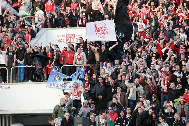 Радостта на футболистите на ЦСКА след победата над Левски с1
