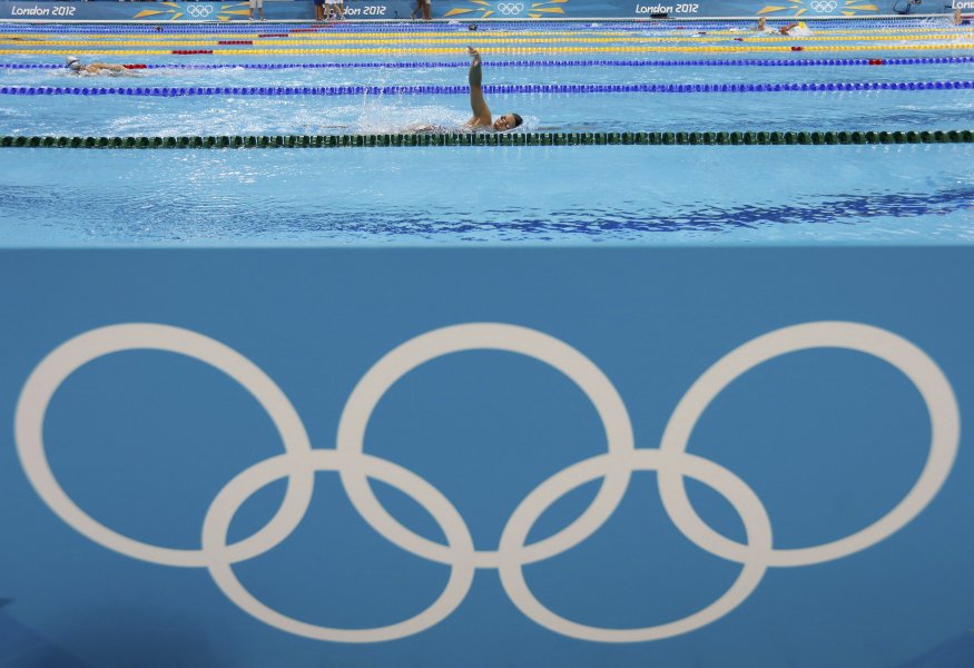 Олимпийците тренират в London Aquatics Centre1