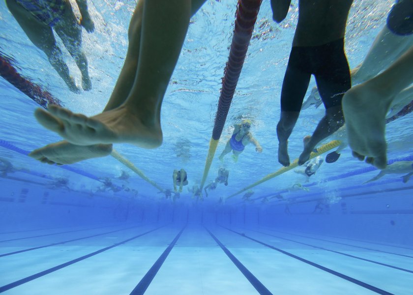 Олимпийците тренират в London Aquatics Centre1