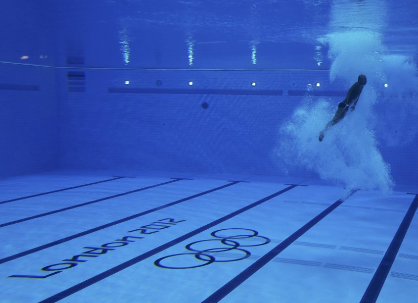 Олимпийците тренират в London Aquatics Centre1