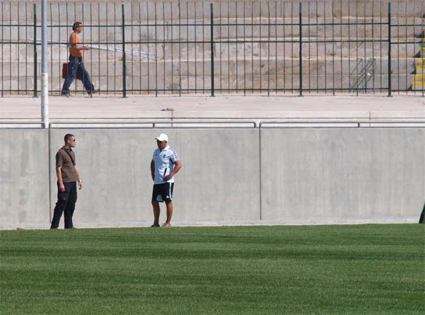 Стадионът в Разград ден преди мача с Левски1