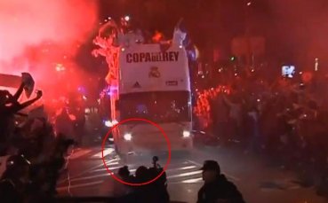 ВИДЕО: НЕВИЖДАНО: Автобусът на Реал премаза Купата на краля