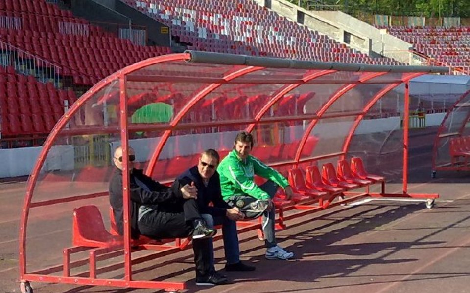 Димитър Борисов гледа последната тренировка на ЦСКА преди Миньор