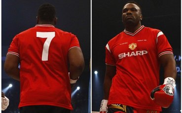 СНИМКИ: Чисора се появи на ринга с фланелка на Ман Юнайтед, наплю другия Кличко