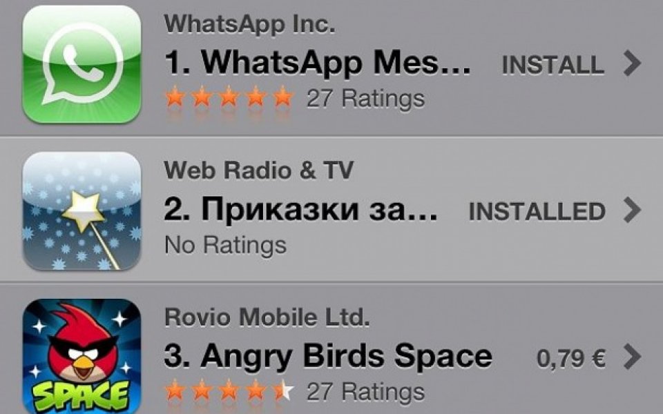 Българска апликация надви Angry Birds по продажби