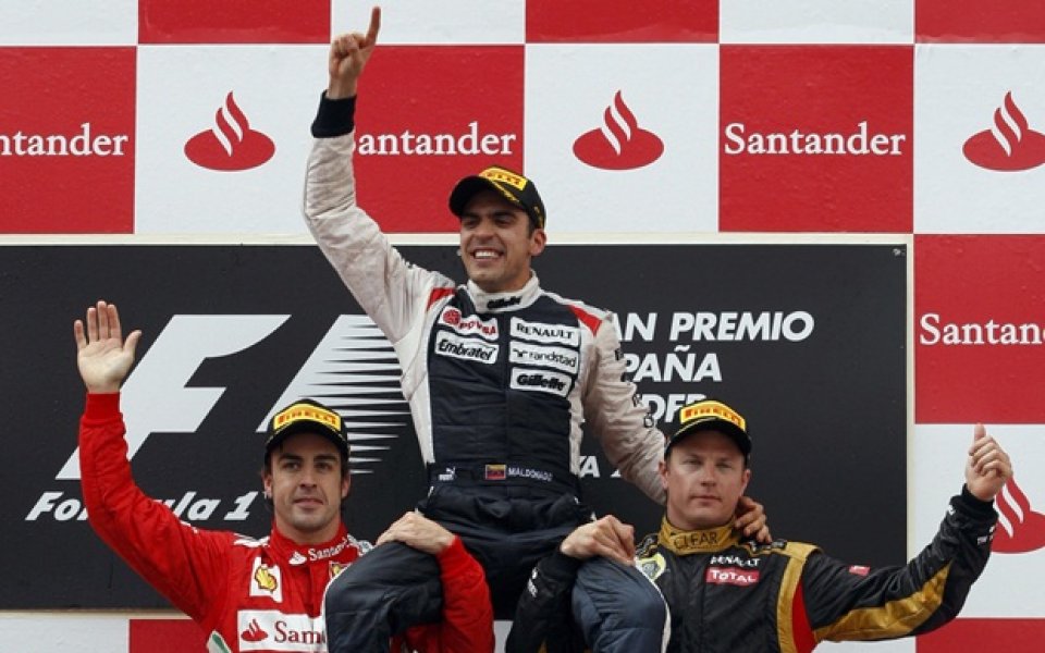 Пастор Малдонадо пренаписа историята на Формула 1 в Испания
