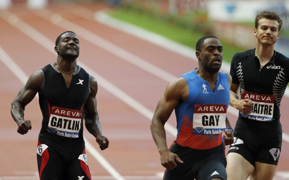 Тайсън Гей победи Гатлин в спринта на 100 м в Париж