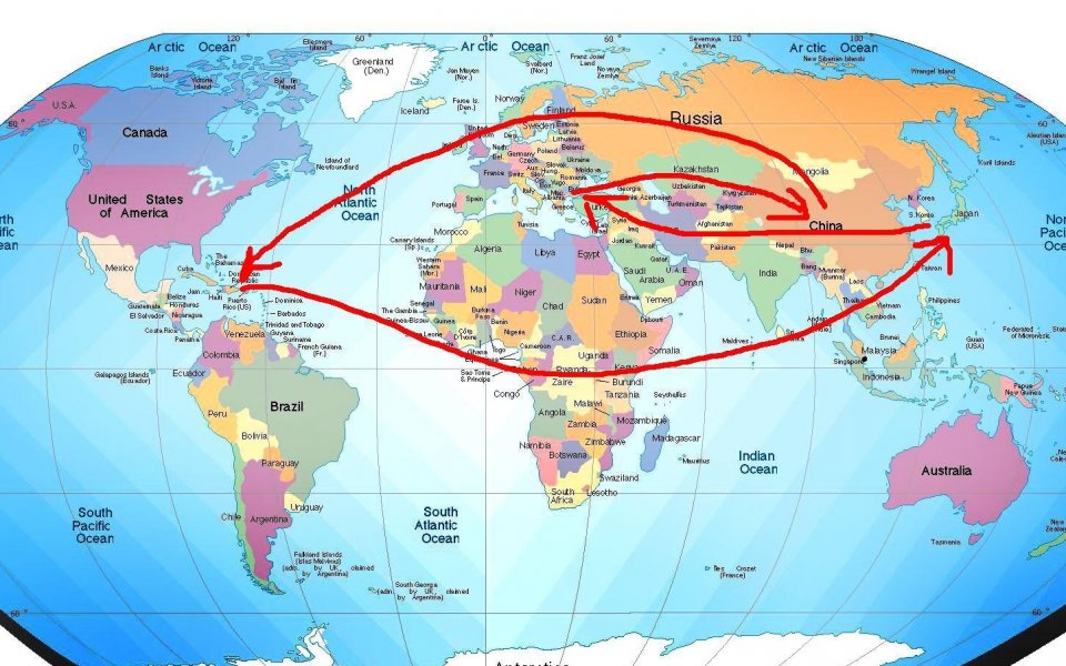 Волейболистките ни прекосяват света и поне 43 640 километра за 16 дни