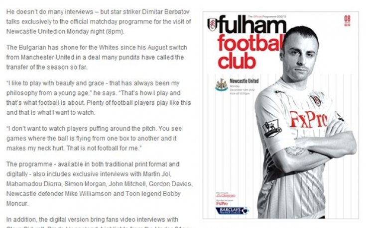 Бербатов: Обичам да играя красиво и грациозно