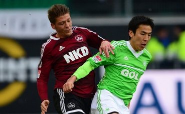 ВИДЕО: Волфсбург и Нюрнберг поделиха по точка след супер голове