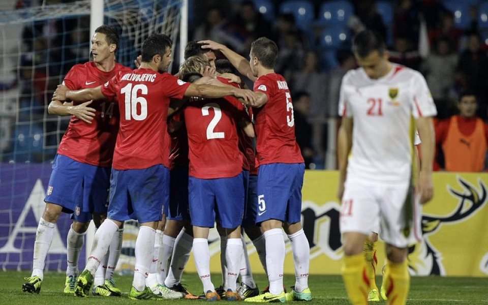 ВИДЕО: Сърбия вкара 5 на Македония в мач без значение от група А