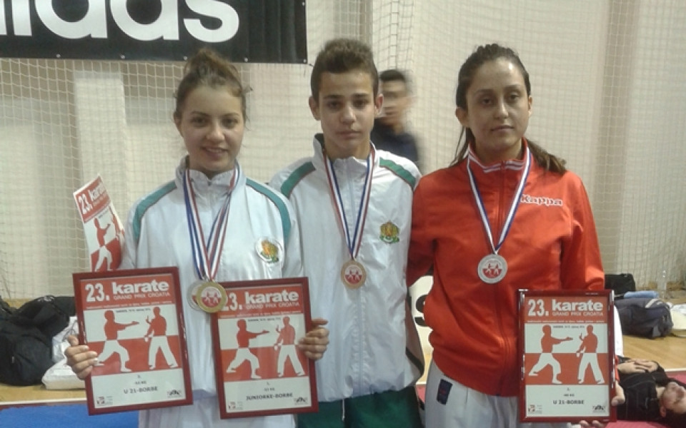 Каратеките от националния отбор се върнаха с медали от международен турнир в Хърватия