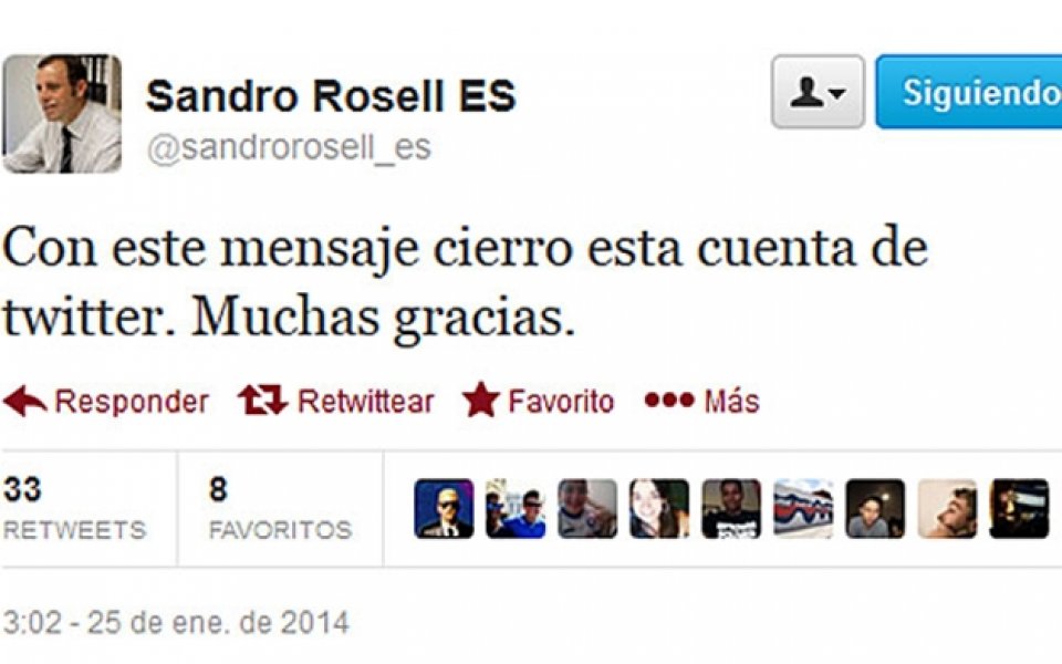 Сандро Росей закри страницата си в  Twitter заради смъртни заплахи
