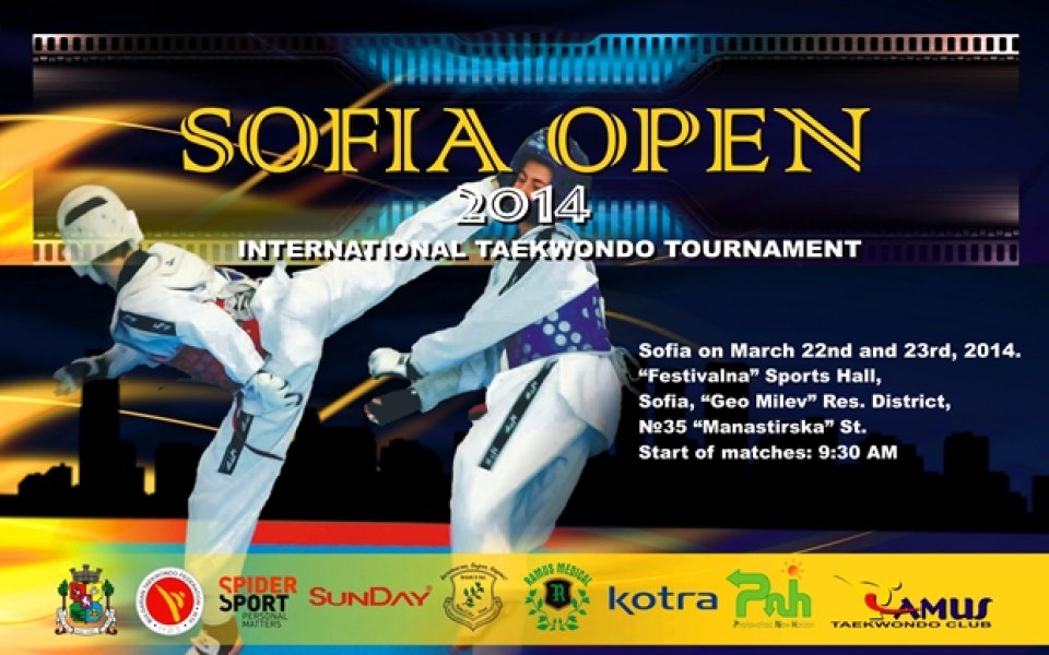 1000 таекуондисти от 16 държави на София Оупън 2014