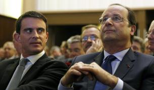 Френският премиер Манюел Валс (л) и президентът Франсоа Оланд