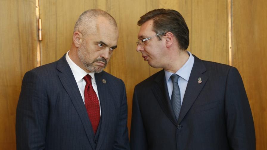 Премиерите на Сърбия и Албания се скараха на пресконференция