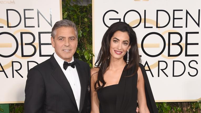 Господин и госпожа Клуни на наградите „Златен глобус“