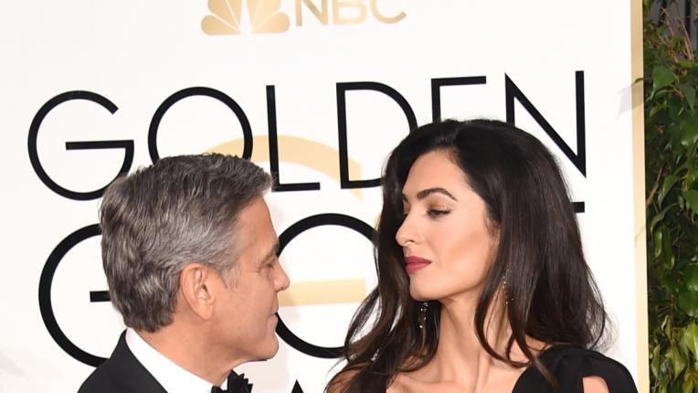 Господин и госпожа Клуни на наградите „Златен глобус“