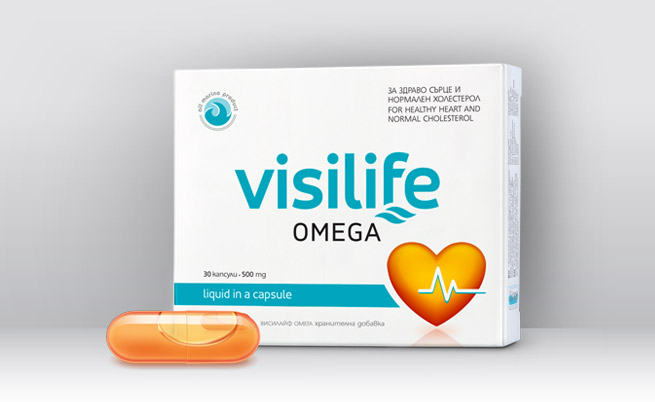 Visilife Omega е с двойно усилена омега-3 формула и действа фокусирано върху сърцето