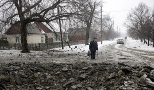 Разрушения от военните действия в Дебалцево