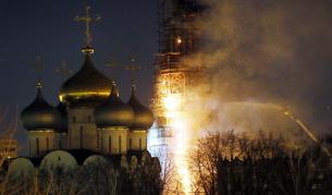 Пожар избухна в прочут манастир в Москва