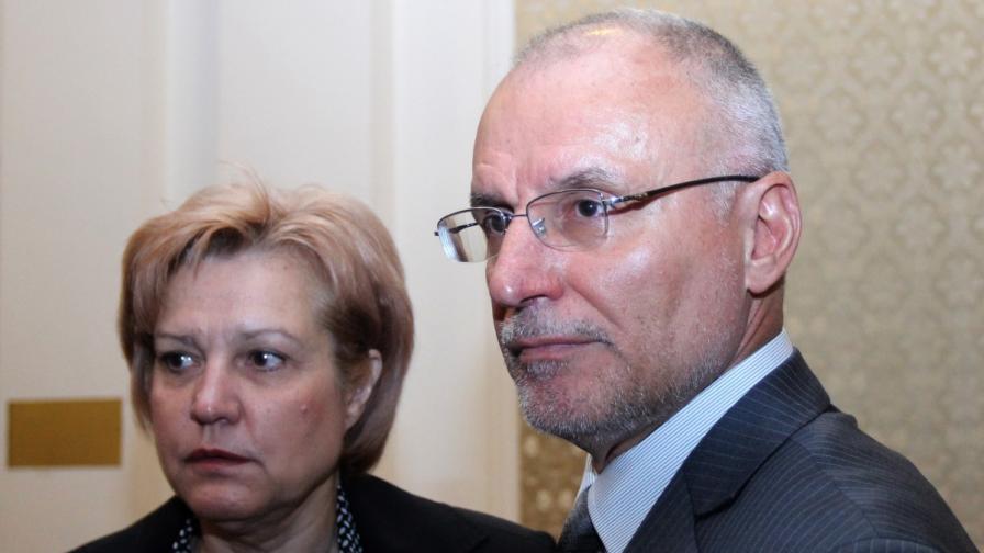 Димитър Радев заедно с Менда Стоянова в Народното събрание