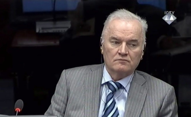Ратко Младич по време на заседание на съда през януари 2014 г.