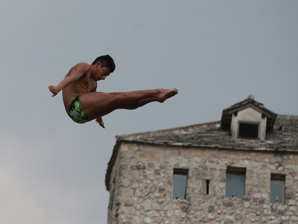 Ден първи от Red Bull Cliff Diving World Series в Мостар /Босна и Херцеговина