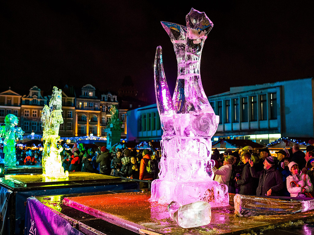 Десети международен фестивал на ледените скулптури в Познан, Полша.