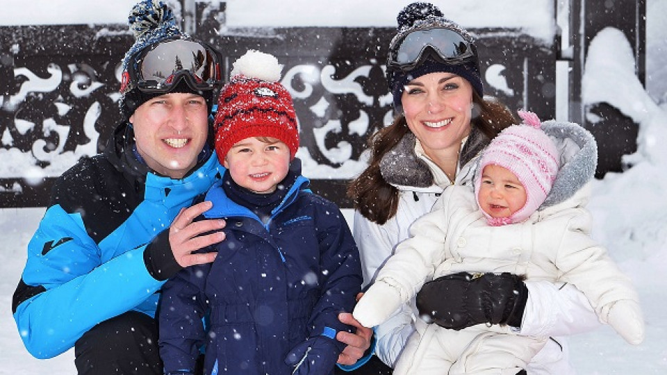 Кейт, Уилям и децата – на ски в Алпите