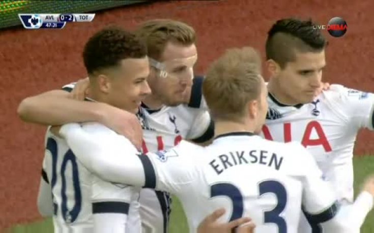 Хари Кейн наниза втори гол във вратата на Вила