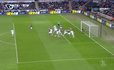 Суонси - Астън Вила 0:0 /Първо полувреме/