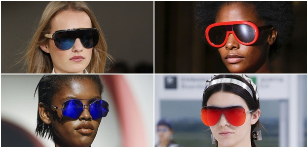 Авиаторски слънчеви очила: Този хитов модел от близкото минало отново е тук, но с разчупени форми. Предпочитани от повечето жени и мъже, защото отиват на почти всяко лице, авиаторските слънчеви очила з пролет/лято 2016 са цветни и необикновени. Сами преценете защо.