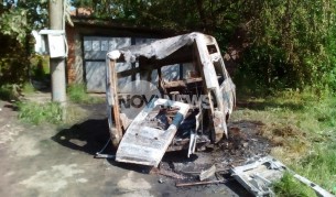 Подпаленият в Галиче микробус