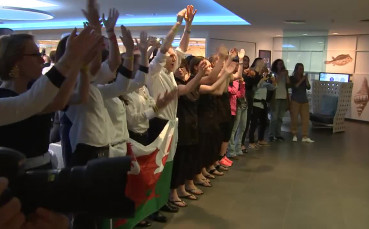 Шпалир и Геройско посрещане на Уелс в хотела