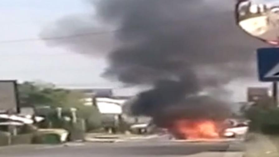 Кола изгоря на „Симеоновско шосе”