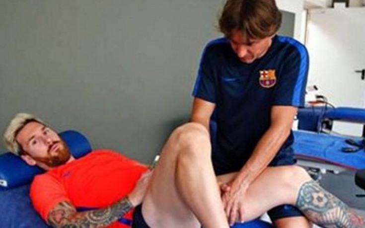 Снимка подсказа тежка ли е травмата на Меси