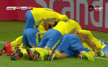 Фантастичен гол на Берг даде преднина на Швеция