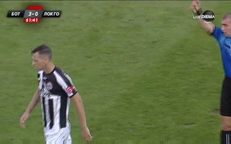 Червен картон за Мартин Кавдански срещу Ботев