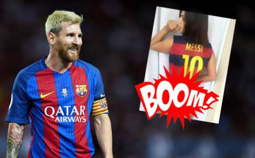 СНИМКИ: Мис Бумбум теши контузения Меси почти гола