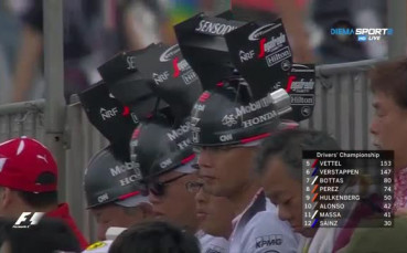 Лудите японски фенове на Ф1: Каска със система DRS или болид