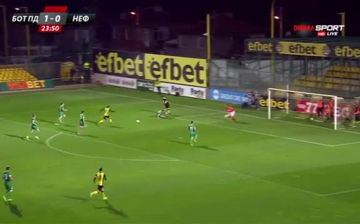 Ботев Пловдив - Нефтохимик 3:0 /първо полувреме/