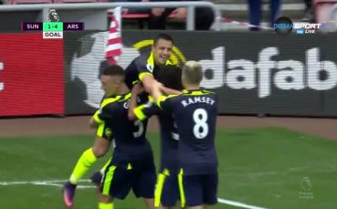 Четвърти гол за Арсенал срещу Съндърланд