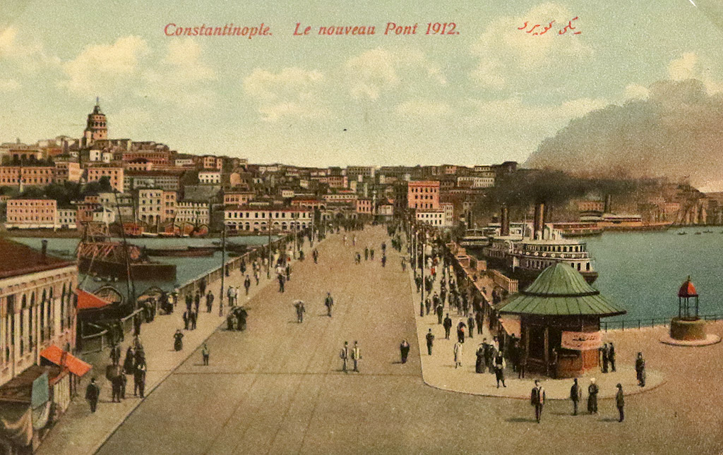 Истанбул - Новият мост на Босфора 1912