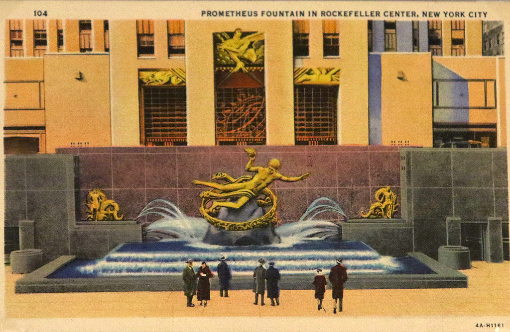 Прометей Фонтан, Рокфелер Център, Манхатън, Ню Йорк
