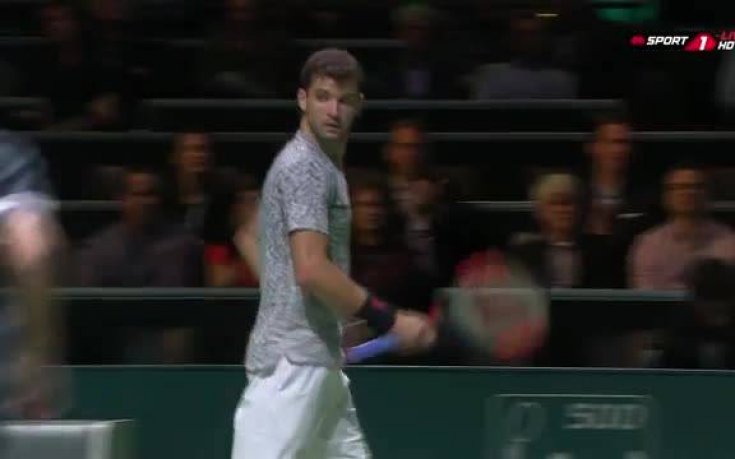 Ротердам 2017: Григор Димитров - Давид Гофен (първи сет)