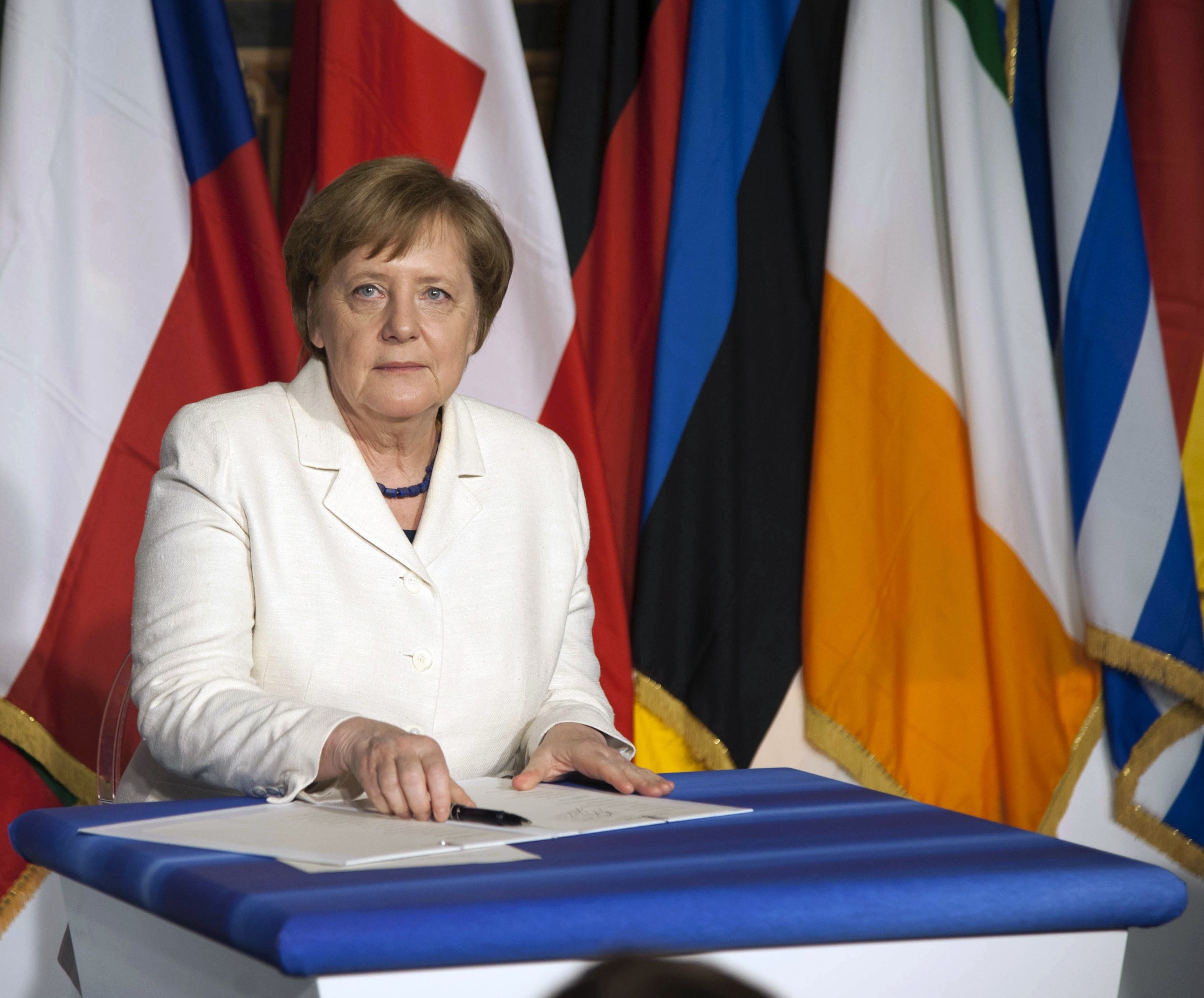 Германският канцлер Ангела Меркел подписва Римската декларация