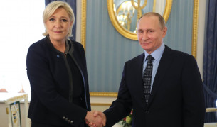 Марин льо Пен и Владимир Путин