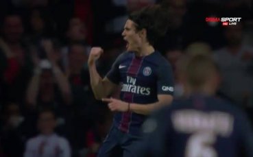 Кавани удвои за ПСЖ срещу Гингам